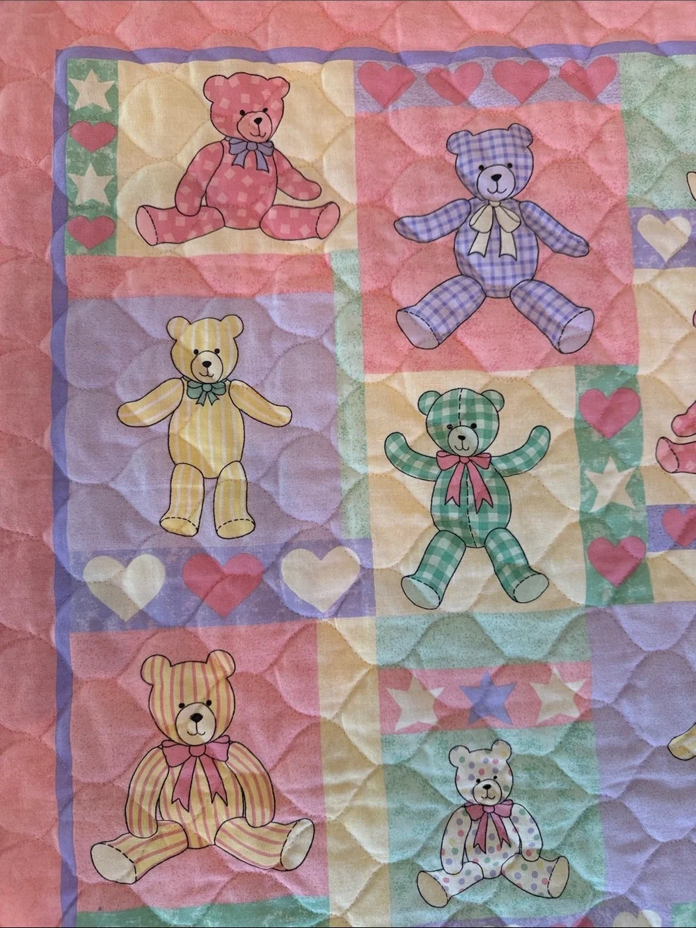Vintage VIP Cranston Print Works “Cheater” Quilt Print Teddy Bears Panel Only